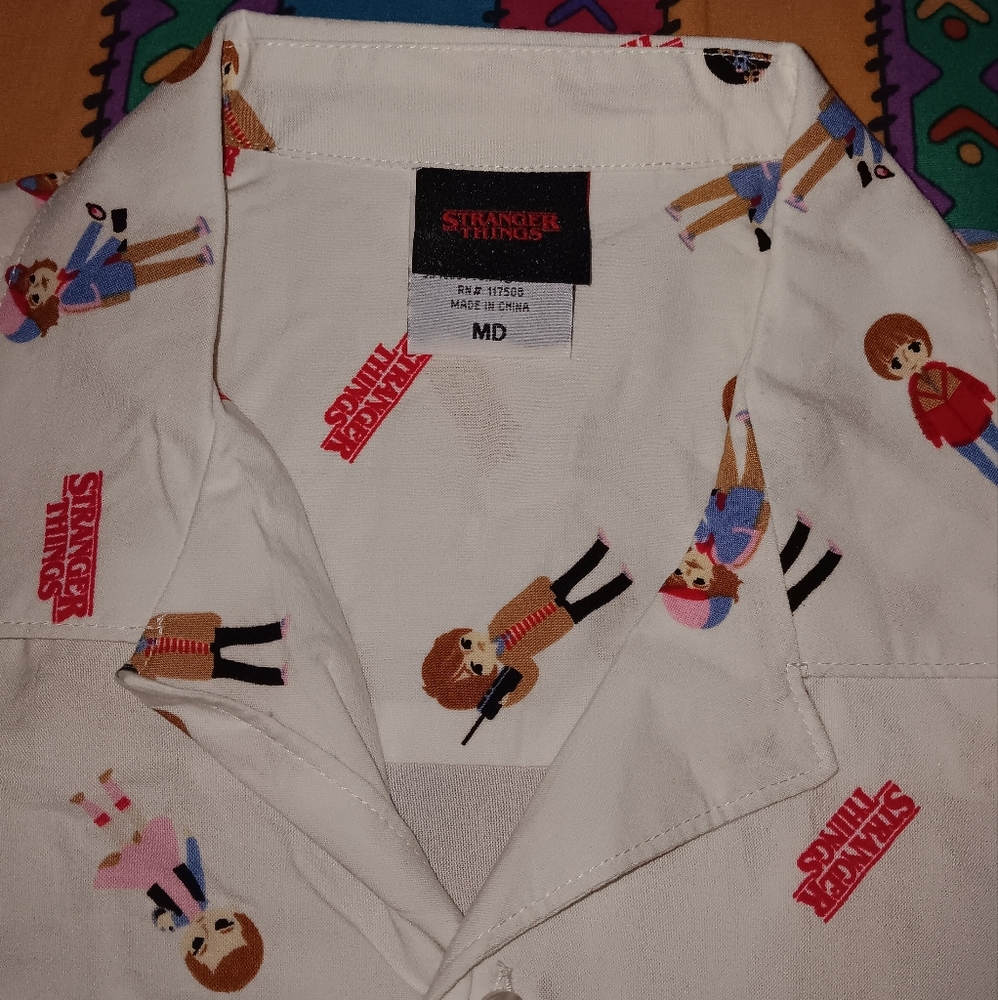 Stranger Things All Over Print Button Up Shirt - image 3